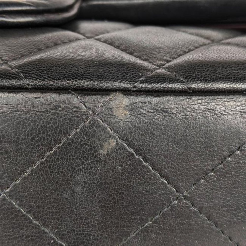 SOLD Chanel Black Maxi Lambskin Classic Flap Bag - Picture 11 of 12